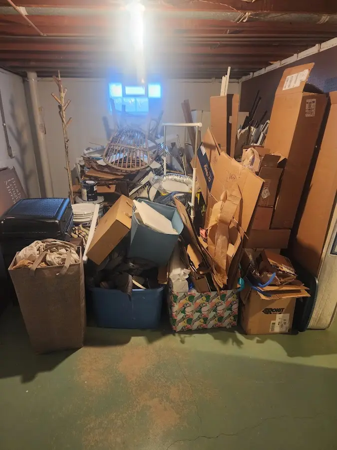 Roll-off dumpster container at job site for Roll Off Dumpster Rental in Monona